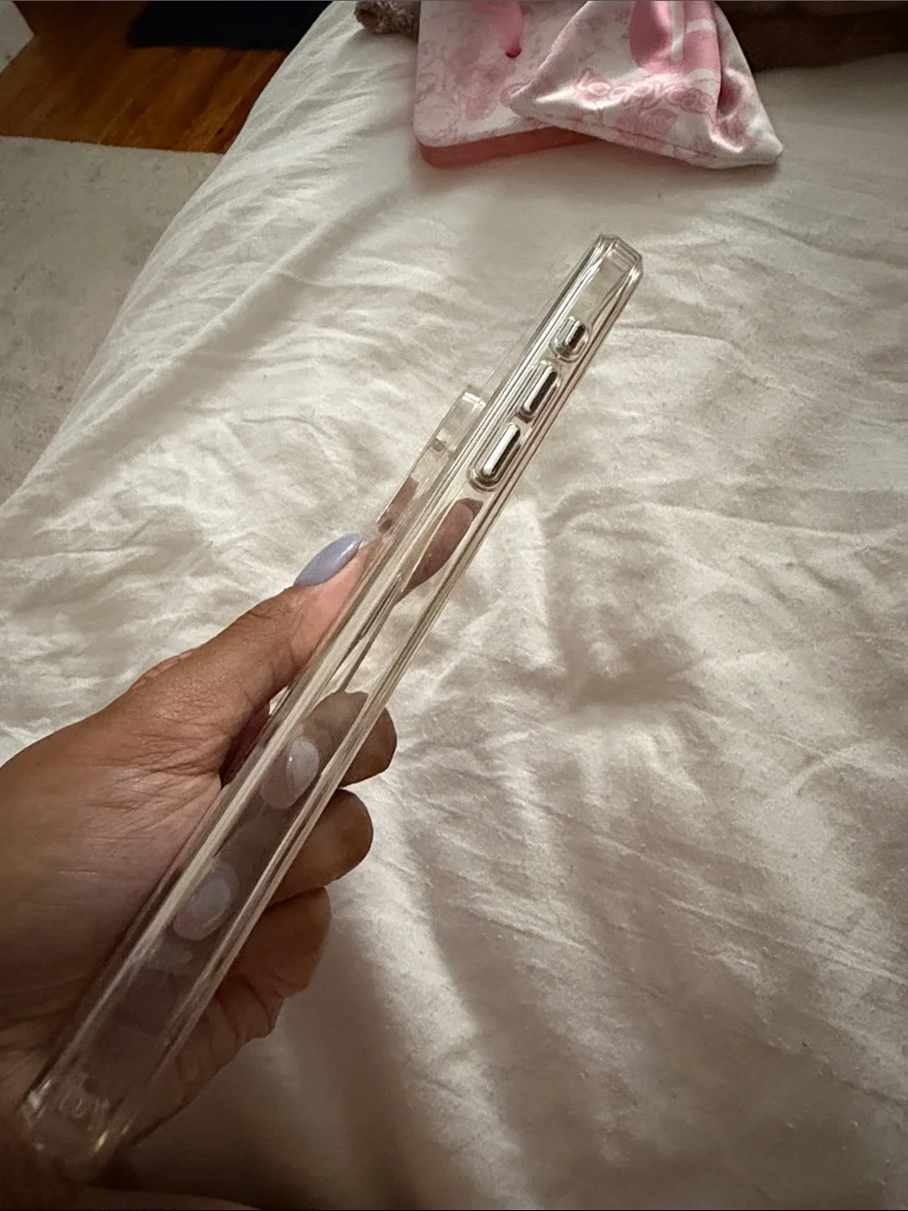 Clear MagSafe-Compatible Phone Case with White Ring
